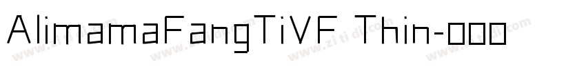 AlimamaFangTiVF Thin字体转换